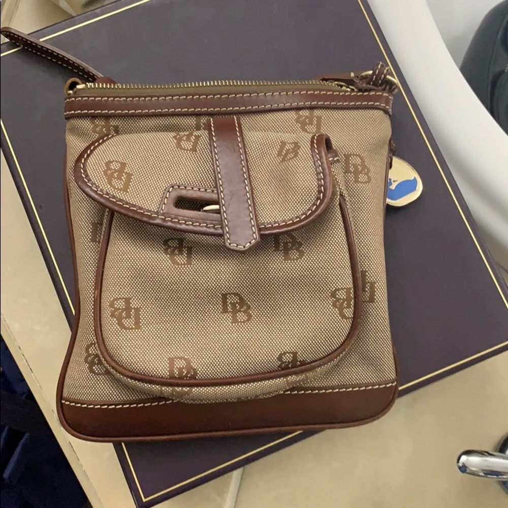 Brown and beige Dooney and Bourke Crossbody